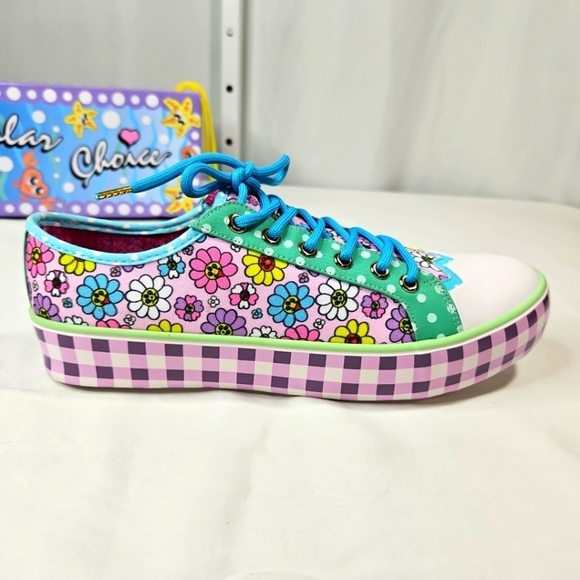 Irregular Choice Gingham Surprise Pink Sneakers Size 41 Brand New! - Picture 5 of 9